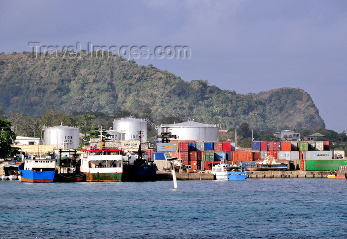 comoros33: Moroni, Grande Comore / Ngazidja, Comoros islands: oil depot and the port, near the old airport - Comores Hydrocarbures - photo by M.Torres - (c) Travel-Images.com - Stock Photography agency - Image Bank