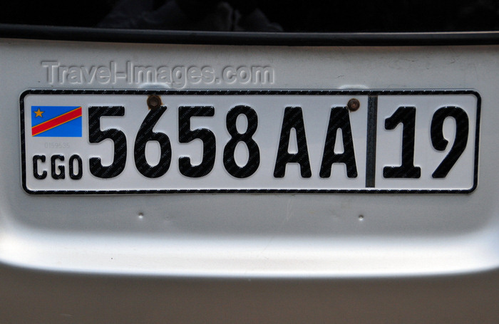 congo-dr4: Goma, Nord-Kivu, Democratic Republic of the Congo: Congolese car license plate - photo by M.Torres - (c) Travel-Images.com - Stock Photography agency - Image Bank