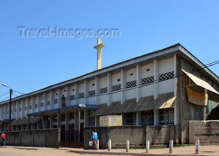 congo84: Brazzaville, Congo: Saint Kisito Catholic church, Avenue de Djoué and Avenue Bouéta Mbongo, Makélékélé - Saint Kizito was one of the Martyrs of Uganda, burned alive by King Mwanga II of Buganda - photo by M.Torres - (c) Travel-Images.com - Stock Photography agency - Image Bank