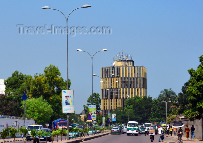 congo96: Brazzaville, Congo: Ministry of Planning tower seen from the Djoué avenue - photo by M.Torres - (c) Travel-Images.com - Stock Photography agency - Image Bank