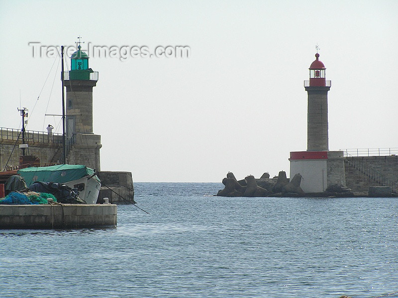 corsica182: Corsica - Bastia: twin lighthouses - photo by J.Kaman - (c) Travel-Images.com - Stock Photography agency - Image Bank