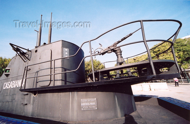 corsica187: Corsica - Bastia: submarine tower - turret - the Casabianca - WWII French navy submarine - photo by J.Kaman - (c) Travel-Images.com - Stock Photography agency - Image Bank