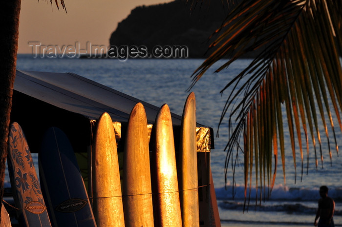 costa-rica117: Manuel António, Puntarenas province, Costa Rica: surf boards at sunset - photo by M.Torres - (c) Travel-Images.com - Stock Photography agency - Image Bank