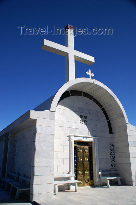 cyprus132: Pedhoulas - Troodos mountains, Nicosia district, Cyprus: modern church - entrance - photo by A.Ferrari - (c) Travel-Images.com - Stock Photography agency - Image Bank