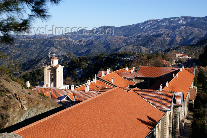 cyprus138: Kykkos Monastery - Troodos mountains, Nicosia district, Cyprus: red roofs - photo by A.Ferrari - (c) Travel-Images.com - Stock Photography agency - Image Bank