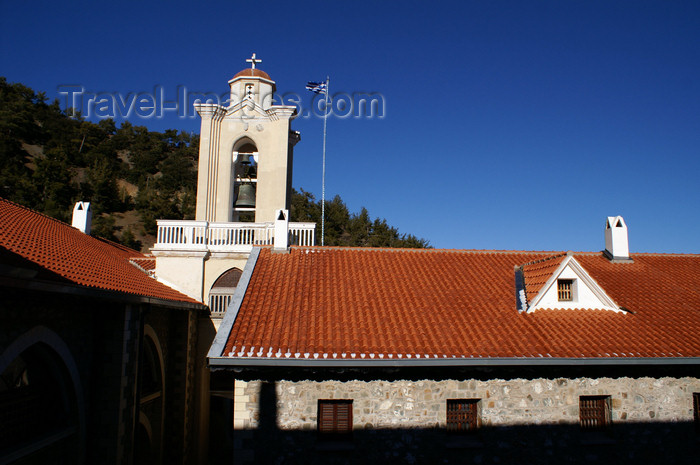 cyprus141: Kykkos Monastery - Troodos mountains, Nicosia district, Cyprus: courtyard and bell tower - photo by A.Ferrari - (c) Travel-Images.com - Stock Photography agency - Image Bank