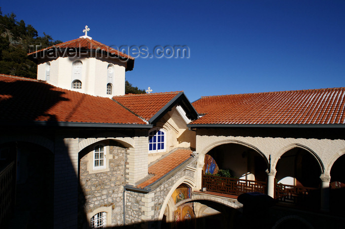 cyprus142: Kykkos Monastery - Troodos mountains, Nicosia district, Cyprus: courtyard and arcade - photo by A.Ferrari - (c) Travel-Images.com - Stock Photography agency - Image Bank