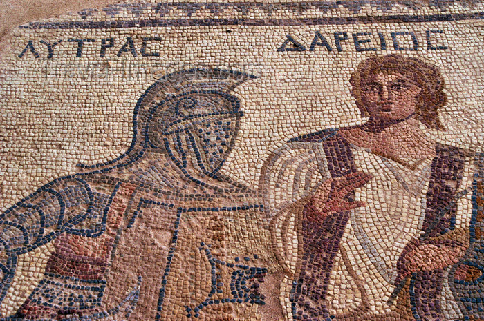 cyprus72: Kourion - Limassol district, Cyprus: Achilles mosaic - photo by A.Ferrari - (c) Travel-Images.com - Stock Photography agency - Image Bank