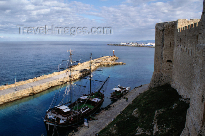 cyprusn45: Kyrenia, North Cyprus: view over the medieval harbour from the castle's ramparts - photo by A.Ferrari - (c) Travel-Images.com - Stock Photography agency - Image Bank