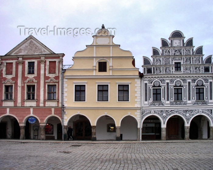 czech118: Czech Republic - Telè (Southern Moravia - Jihomoravský - Jihlavský kraj): 16th century façades - photo by J.Kaman - (c) Travel-Images.com - Stock Photography agency - Image Bank