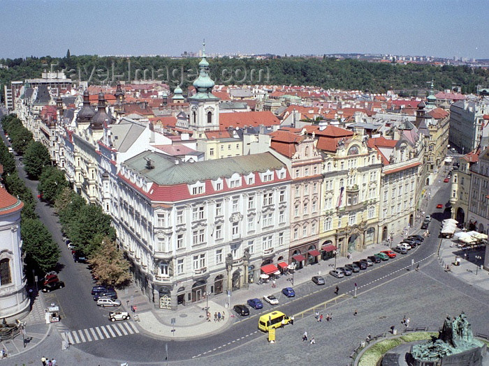 czech142: Czech Republic - Prague: view over the city from the Old Town Hall tower - Staromêstská Radnice (photo by M.Bergsma) - (c) Travel-Images.com - Stock Photography agency - Image Bank