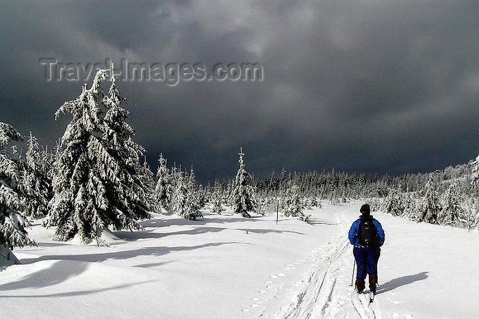 czech246: Czech Republic - Krkonose mountains - Krkonose mountains: cross-country ski -  - Krkonose National Park - KRNAP - UNESCO Biosphere reserve - photo by J.Kaman - (c) Travel-Images.com - Stock Photography agency - Image Bank