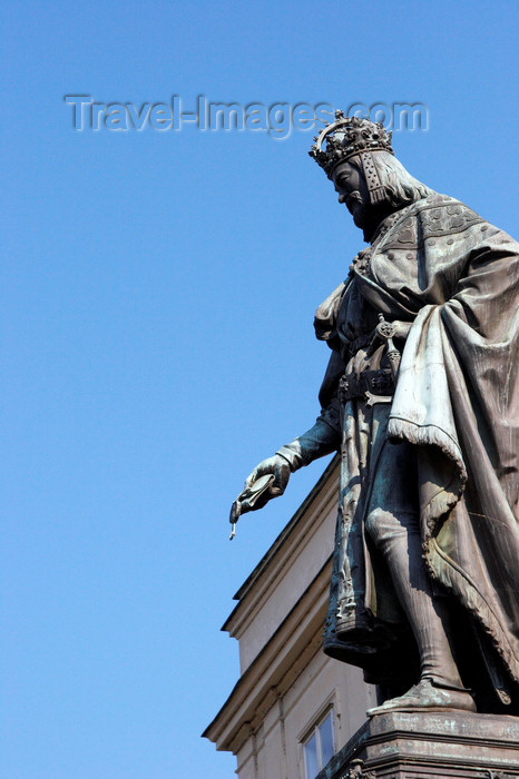 czech425: Charles IV statue. 1848. Mala Strana, Prague, Czech Republic - photo by H.Olarte - (c) Travel-Images.com - Stock Photography agency - Image Bank