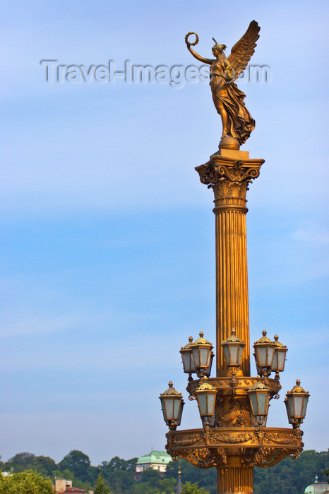 czech442: columns and sculptures outside the Antonin Dvorak Concert Hall. Prague, Czech Republic - photo by H.Olarte - (c) Travel-Images.com - Stock Photography agency - Image Bank