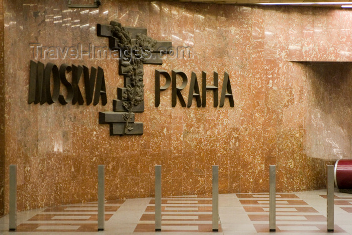 czech452: Moskva - Praha. Prague Subway system - memory of old alliances. Prague, Czech Republic - photo by H.Olarte - (c) Travel-Images.com - Stock Photography agency - Image Bank