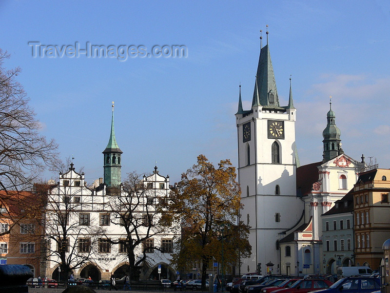 czech494: Czech Republic - Litomerice: Old Town Hall and All Saints Church - Usti nad Labem Region - photo by J.Kaman - (c) Travel-Images.com - Stock Photography agency - Image Bank