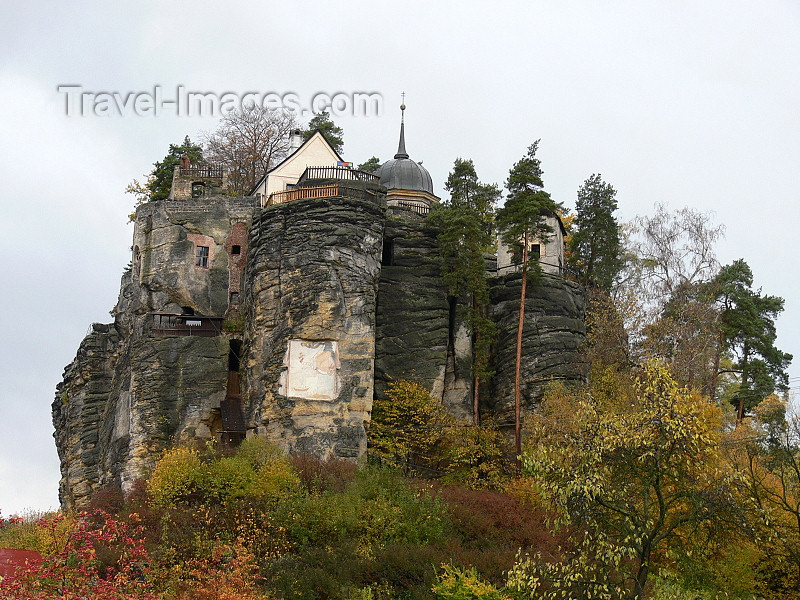 czech513: Czech Republic - Sloup v Cechach - Ceska Lipa District: Sloup castle - built into a sandstone pillar - Liberec Region - photo by J.Kaman - (c) Travel-Images.com - Stock Photography agency - Image Bank