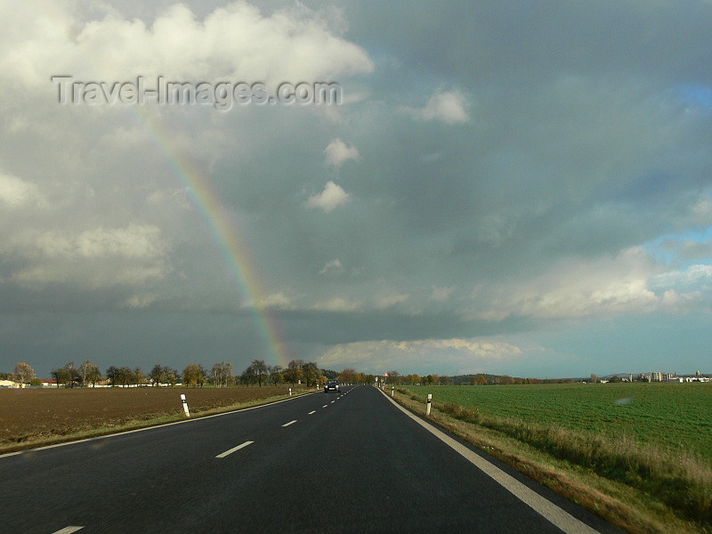 czech516: Czech Republic - road with rainbow - Liberec Region - photo by J.Kaman - (c) Travel-Images.com - Stock Photography agency - Image Bank