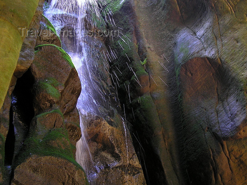 czech524: Czech Republic - Adrspassko-Teplicke skaly / Adrspach-Teplice Rocks: waterfall - Hradec Kralove Region - photo by J.Kaman - (c) Travel-Images.com - Stock Photography agency - Image Bank