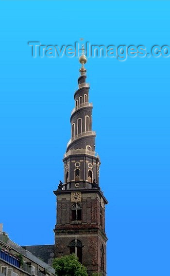 denmark18: Denmark - Copenhagen / København / CPH: spire - Church of Our Saviour -  Vor Frelsers Kirke - Skt. Annæ Gade - photo by J.Kaman - (c) Travel-Images.com - Stock Photography agency - Image Bank