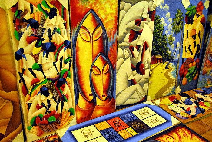 dominican137: Punta Cana, Dominican Republic: paintings by the local artists - photo by M.Torres - (c) Travel-Images.com - Stock Photography agency - Image Bank