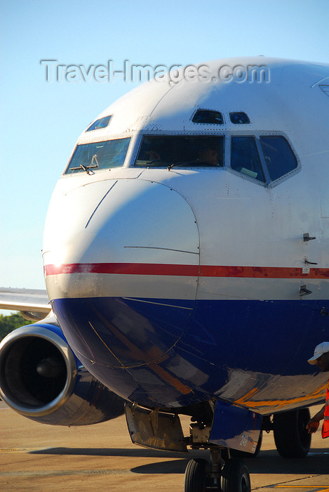 dominican201: Punta Cana, Dominican Republic: Pace Airlines Boeing 737-2K5-Adv N249TR - nose view - Punta Cana International Airport - PUJ / MDPC - photo by M.Torres - (c) Travel-Images.com - Stock Photography agency - Image Bank