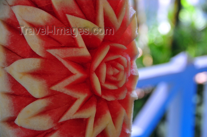 dominican354: Río San Juan, María Trinidad Sánchez province, Dominican republic: sculpted watermelon - photo by M.Torres - (c) Travel-Images.com - Stock Photography agency - Image Bank