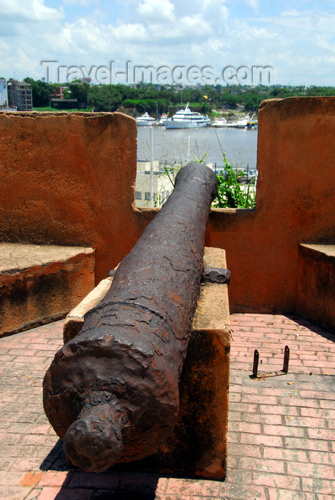 dominican68: Santo Domingo, Dominican Republic: Spanish cannon and the Ozama River - photo by M.Torres - (c) Travel-Images.com - Stock Photography agency - Image Bank