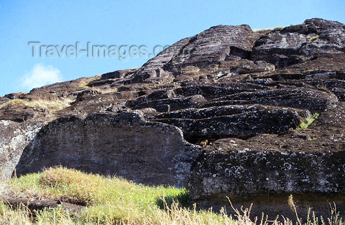 easter7: Easter Island / Rapa Nui: Volcanic rock outcropping from which the megaliths were carved - photo by G.Frysinger - (c) Travel-Images.com - Stock Photography agency - Image Bank