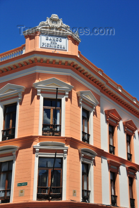 ecuador142: Quito, Ecuador: Banco del Pichincha building - Calle Venezuela, corner Calle Eugenio Espejo - architect Francesco Durini - photo by M.Torres - (c) Travel-Images.com - Stock Photography agency - Image Bank