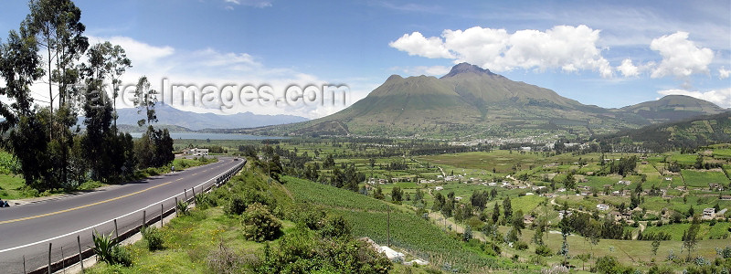 ecuador25: Ecuador -  Cayambe volcano  and road to Otavalo (photo by A.Caudron) - (c) Travel-Images.com - Stock Photography agency - Image Bank