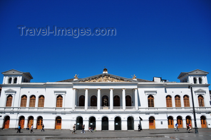 ecuador29: Quito, Ecuador: Plaza del Teatro / Plaza Chica - Teatro Sucre - main façade along calle Manabí - photo by M.Torres - (c) Travel-Images.com - Stock Photography agency - Image Bank