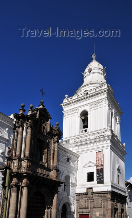 ecuador78: Quito, Ecuador: Iglesia de San Agustín - Church of St. Augustine - Ecuador's declaration of independence was signed in this imposing Spanish building in 1809 and numerous traitors to the Spanish crown rest here - architects Francisco Becerra and Juan del Corral - corner of Calles Chile at Guayaquil - photo by M.Torres - (c) Travel-Images.com - Stock Photography agency - Image Bank