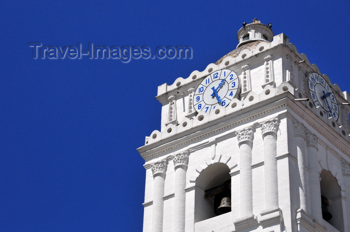 ecuador97: Quito, Ecuador: Plaza de la Merced - Iglesia de La Merced - Church and Monastery of Our Lady of Mercy - bell tower with clocks - photo by M.Torres - (c) Travel-Images.com - Stock Photography agency - Image Bank