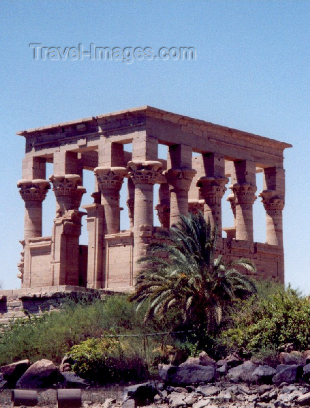 egypt21: Philae, Aswan Governorate, Egypt: Kiosk of Trajan or the Bed of the Pharaoh - island of Agilka - Unesco world heritage site - photo by M.Torres - (c) Travel-Images.com - Stock Photography agency - Image Bank