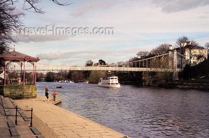 england10: Chester, Cheshire, North West England, UK: By the river Dee - Queen's Park bridge - photo by M.Torres - (c) Travel-Images.com - Stock Photography agency - Image Bank