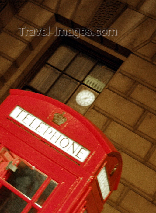 england133: UK - London: BT - British telephone kiosk with reflection of Big Ben in window - photo by K.White - (c) Travel-Images.com - Stock Photography agency - Image Bank