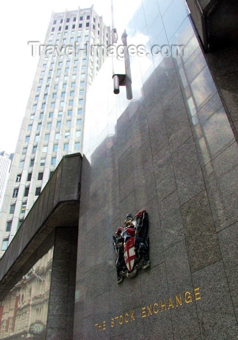 england143: London: the Stock Exchange building - LSE - the city - photo by K.White - (c) Travel-Images.com - Stock Photography agency - Image Bank
