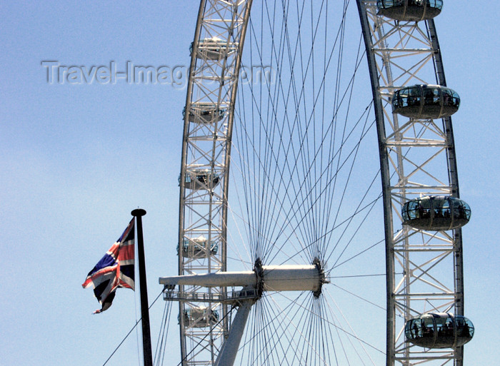 england168: London: British Airways London Eye - Union Jack - photo by K.White - (c) Travel-Images.com - Stock Photography agency - Image Bank