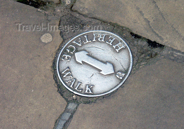 england170: London: Heritage walk plaque - photo by K.White - (c) Travel-Images.com - Stock Photography agency - Image Bank
