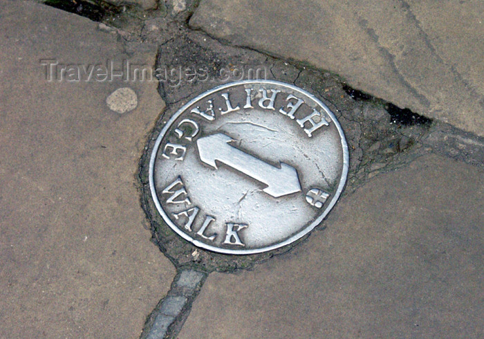 england170: London: Heritage walk plaque - photo by K.White - (c) Travel-Images.com - Stock Photography agency - Image Bank