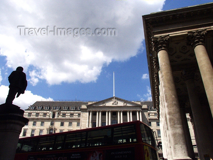 england174: London: Bank of England and Royal Exchange building - City of London - photo by K.White - (c) Travel-Images.com - Stock Photography agency - Image Bank