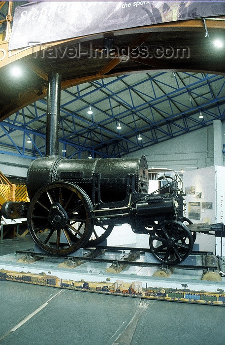 england177: York, North Yorkshire, England: Stephenson's Rocket, mother of all locos - York Railway Museum - photo by A.Sen - (c) Travel-Images.com - Stock Photography agency - Image Bank