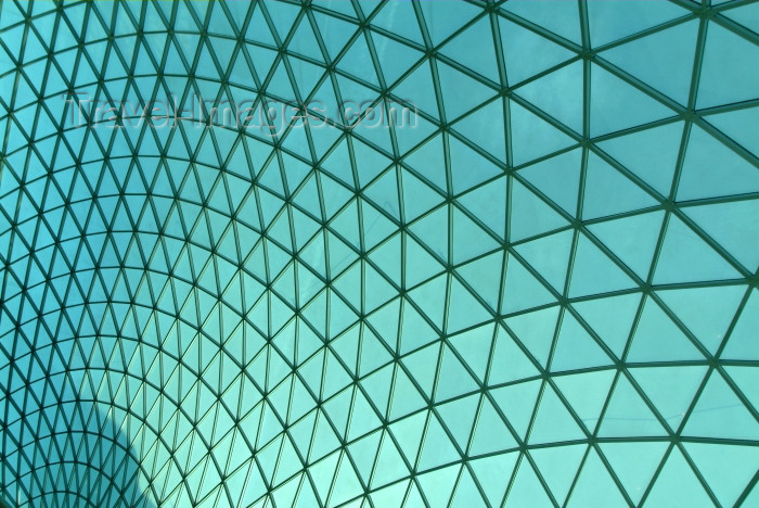 england196: London: British museum - roof of the Great Court - tessellated glass roof by Foster and Partners (Architects) and Buro Happold (Engineers) - photo by K.White - (c) Travel-Images.com - Stock Photography agency - Image Bank