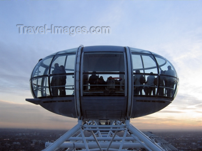 england224: London: British Airways London Eye - bubble - pod - photo by K.White - (c) Travel-Images.com - Stock Photography agency - Image Bank