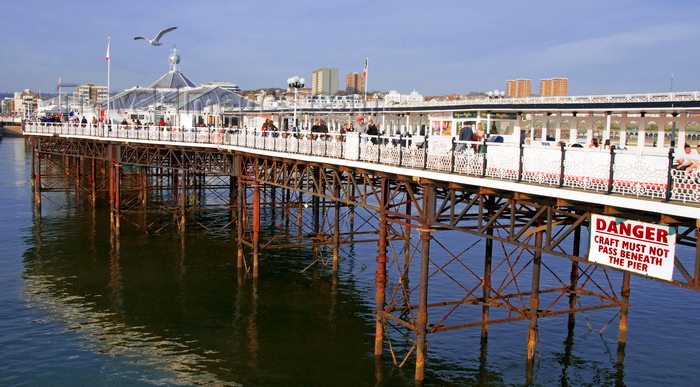 england228: Brighton, East Sussex, England, United Kingdom: the famous Brighton Pier / Palace Pier - designed by R. St George Moore - photo by B.Henry - (c) Travel-Images.com - Stock Photography agency - Image Bank