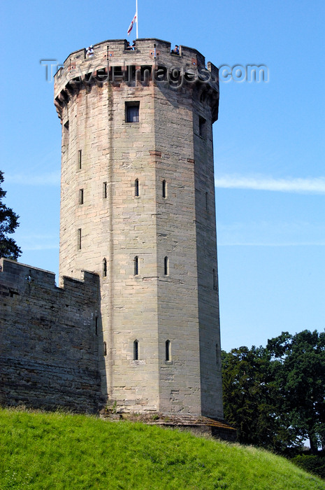 england381: Warwick, Warwickshire, West Midlands, England: castle  - the twelve-sided Guy's Tower - photo by F.Hoskin - (c) Travel-Images.com - Stock Photography agency - Image Bank