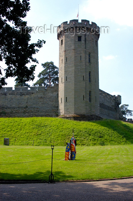 england382: Warwick, Warwickshire, West Midlands, England: castle - walls and Guy's Tower - photo by F.Hoskin - (c) Travel-Images.com - Stock Photography agency - Image Bank