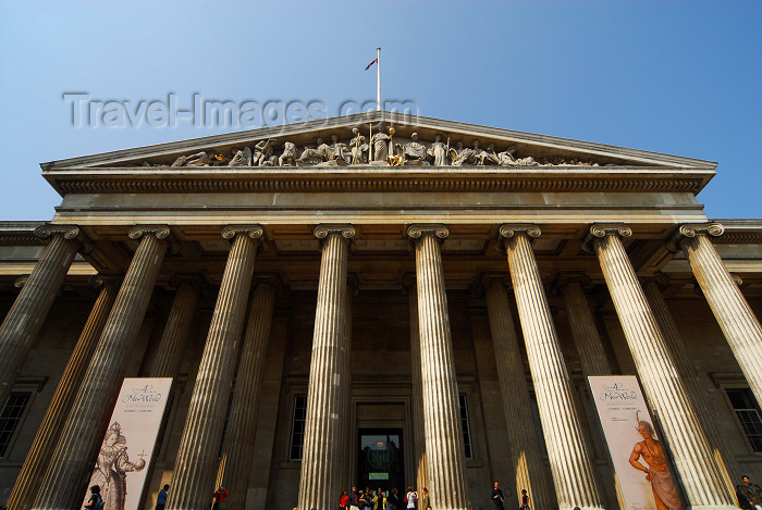 england421: London: British museum - porch - Ionic order columns - main entrance - Bloomsbury, Camden - photo by M.Torres - (c) Travel-Images.com - Stock Photography agency - Image Bank