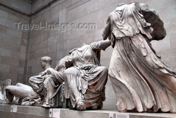 england434: London: British museum - Elgin Marbles - Parthenon Sculptures - statuary from the east pediment - Duveen Gallery - photo by M.Torres - (c) Travel-Images.com - Stock Photography agency - Image Bank